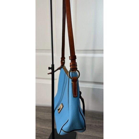 Dooney and Bourke Hobo  Shoulder Bag Turquoise Authentic Pebble Leather - Picture 5 of 9